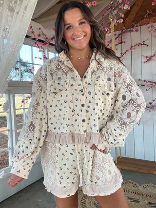 The Floral Dreams Jacket - CREAM