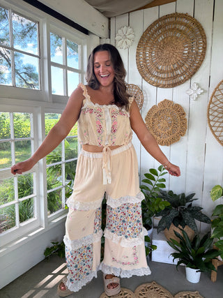 The Azalea Garden Embroidered Pants - DENIM (Copy)