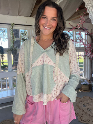 The Sea Mist Floral Top