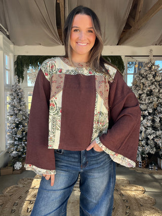 The Petal Season Long Sleeve Top - MOCHA