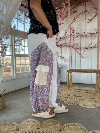 The Oceana Floral Barrel Joggers
