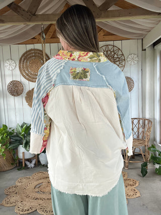The Peach Lane Button Up Top