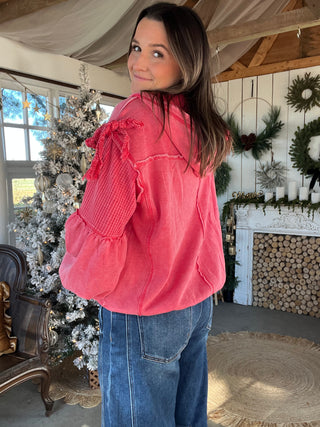 The Dreamescape Zip Up - RED