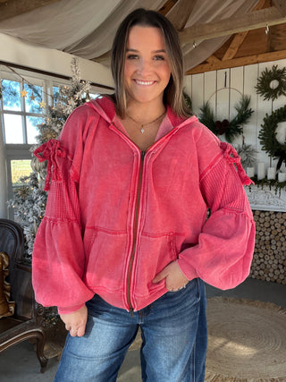 The Dreamescape Zip Up - RED