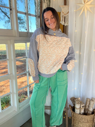 The Embry Floral Quilted Hoodie