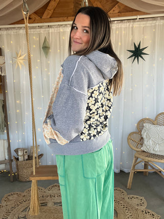 The Embry Floral Quilted Hoodie