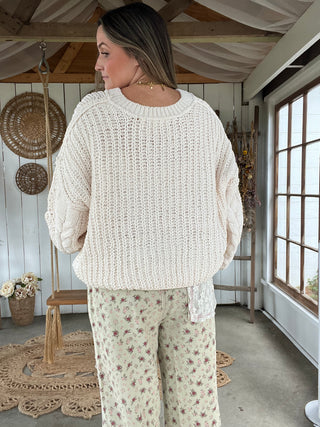 Go To Chunky Knit Sweater - CREAM