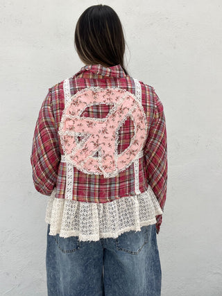 The Plaid Peace Button Up