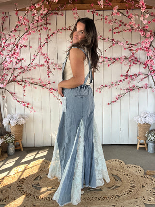 The Sweet Lace Denim Overalls