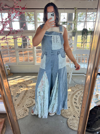 The Sweet Lace Denim Overalls