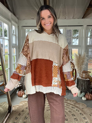 Dream In Patterns Quilted Hoodie