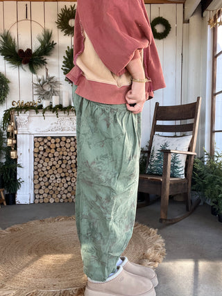 The Olive Mist Floral Joggers