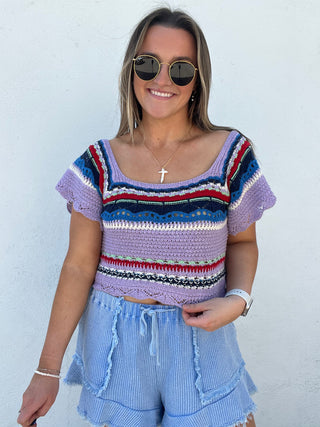 Sunbeam Bliss Top - PURPLE MULTI