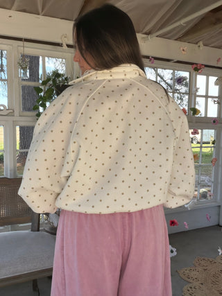 The Sadie Pullover - WHITE DOT