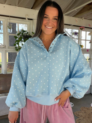 The Sadie Pullover - BLUE DOT