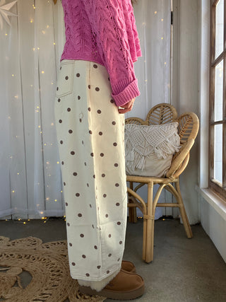 The Polly Poka Dot Barrels - MOCHA