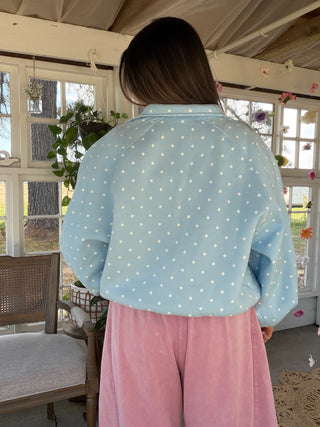 The Sadie Pullover - BLUE DOT
