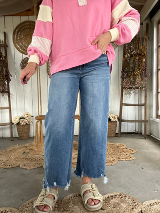 High Rise Crop Risen Jeans