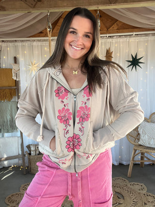 The Aloha Zip Up - PINK