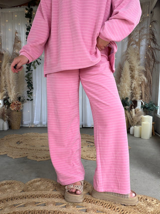 The Ashton Fleece Pants - PINK