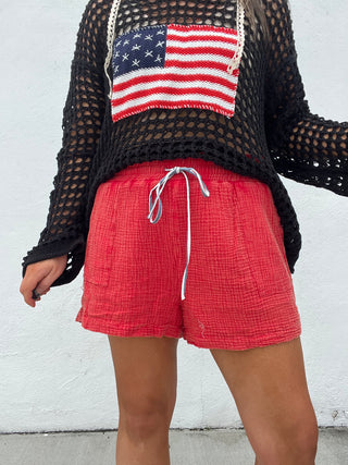 Red, White & Cool Shorts