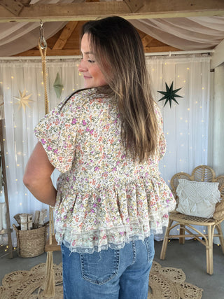 The Goldie Floral Babydoll Top