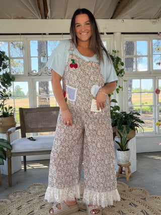 The Picnic Patch Overalls - FLORAL