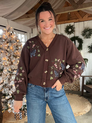 The Stone Garden Embroidered Cardiagn