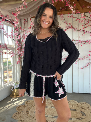 The Star Gazer Shorts - BLACK