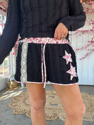 The Star Gazer Shorts - BLACK