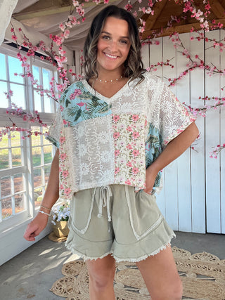 The Luma Ruffle Shorts - OLIVE