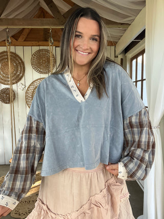 The Parker Plaid Long Sleeve Top