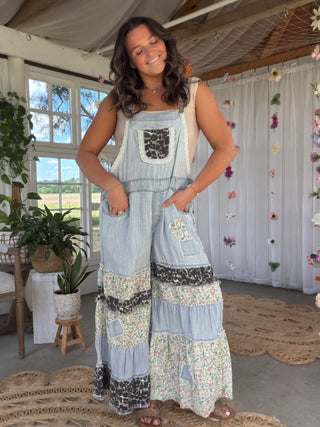 The Poppy Petal Overalls - CHEETAH PREORDER BEG AUG
