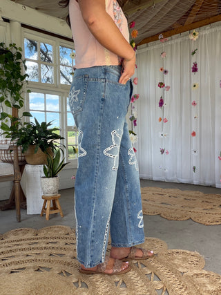 The Sprouting Daisy Eyetlet Jeans