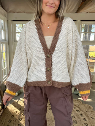 The Sunflower Kiss Crochet Sweater