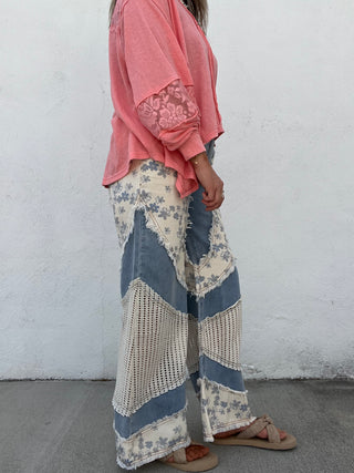 Meadow Floral Denim Jeans