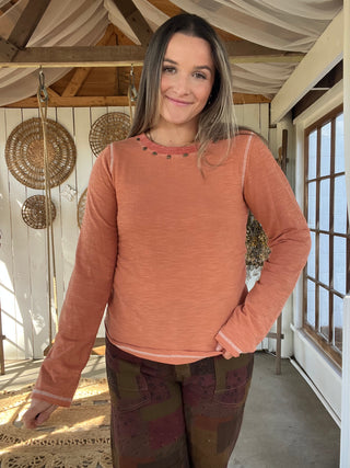 Island Sands Long Sleeve - BURNT CIENNA