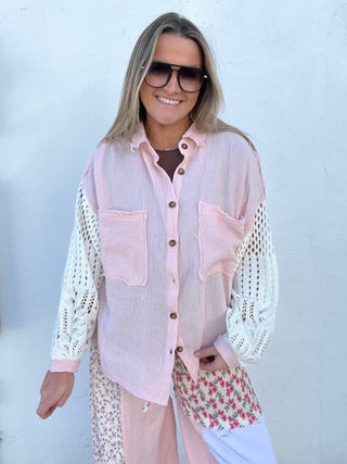 Lilly Shacket - BABY PINK