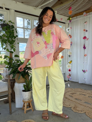 The Olivia Barrel Pants - YELLOW