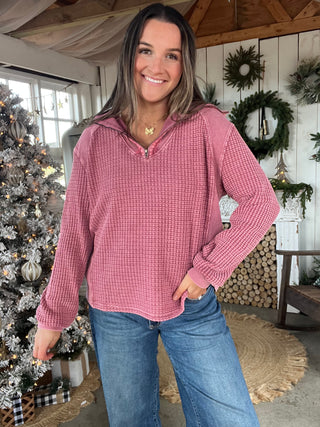 The Mauve Lane Quarter Zip (cant restock)