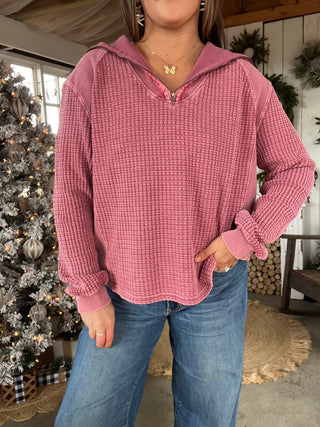 The Mauve Lane Quarter Zip (cant restock)