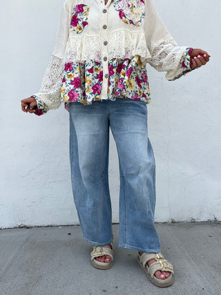 Boho Barrel Denim Jeans