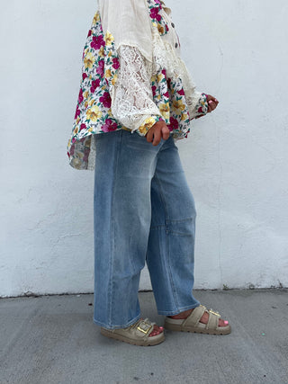 Boho Barrel Denim Jeans