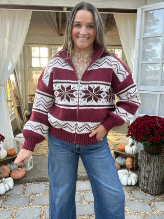 The Fair Isle Zip Up Sweater