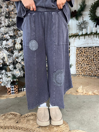 The Monica Waffle Bottoms - NAVY PREORDER 12/19
