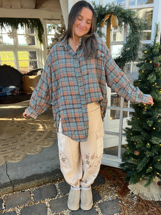 The Traditions Flannel - TEAL