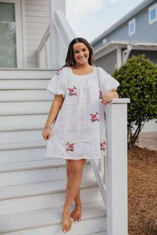 The Tide Water Romance Dress - WHITE