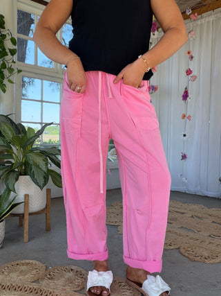 The Annie Barrel Pants - PINK