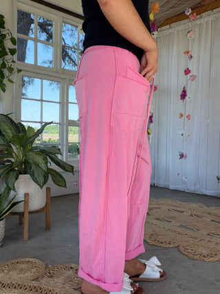 The Annie Barrel Pants - PINK