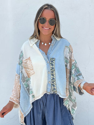Go To Patchwork Boho Top